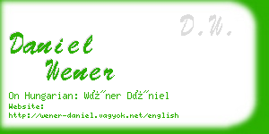 daniel wener business card